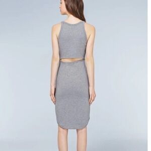 Aritzia Wilfred Free Yasmin Dress Size XS Light Heather Gray Knit‎ Cutout